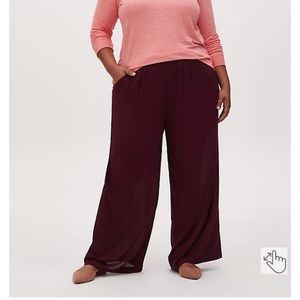 NWT Sz 5 Torrid Crinkle Gauze Wide Leg Pant